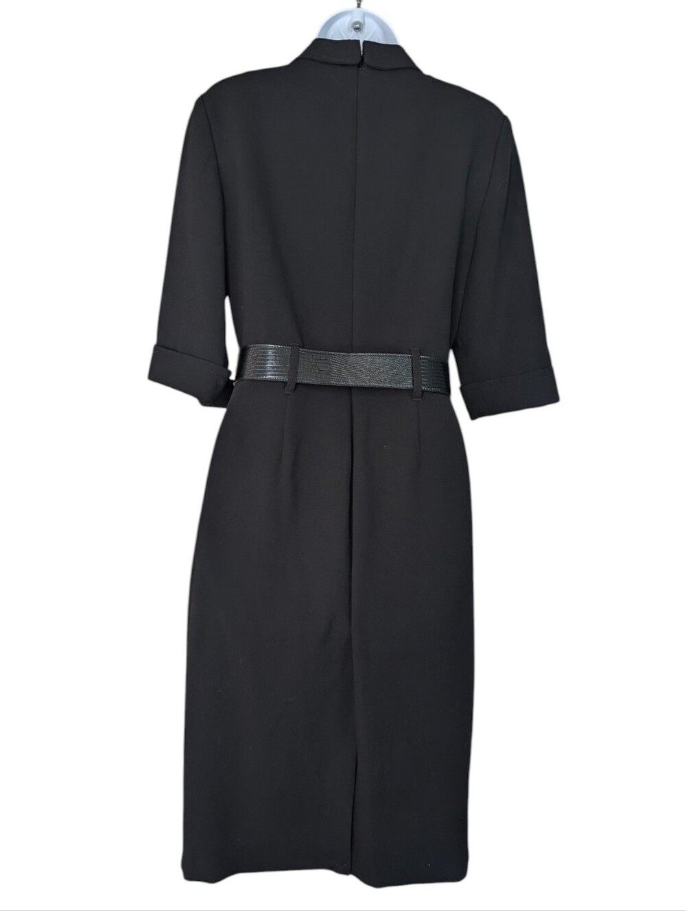 Donna Karan New York Black Belted Sheath Dress ... Size 8 - Picture 4 of 7